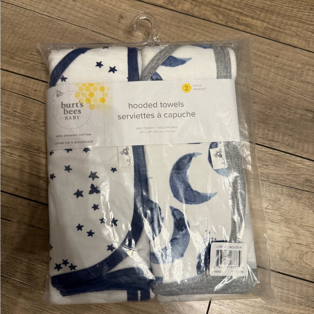 Burt's Bees Baby Bedding Set Blue and Gray